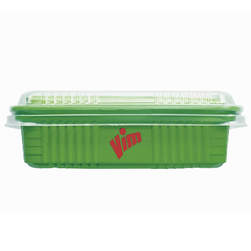 Vim Dishwash Bar Lemon Tub, With Power Of 100 Lemon, Fastest On Burnt Food Stains, Comes With A Sturdy Re-Usable Box And Free Scrubber, 500 g