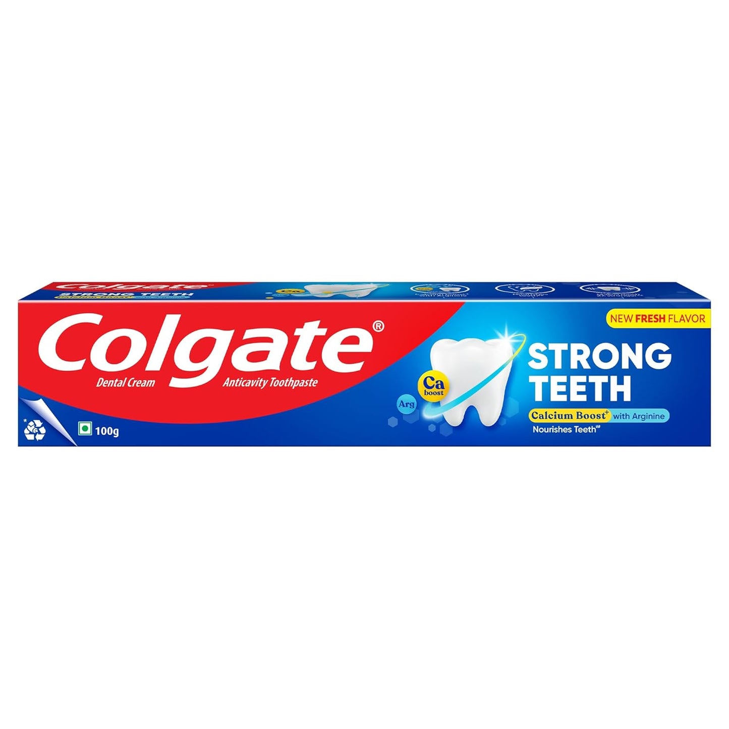 Colgate Strong Teeth, 16g, India' s No: 1 Toothpaste Brand, Calcium-boost Tooth Paste for 2X Stronger Teeth, Whitens Teeth, Fresh Breath & Prevents...