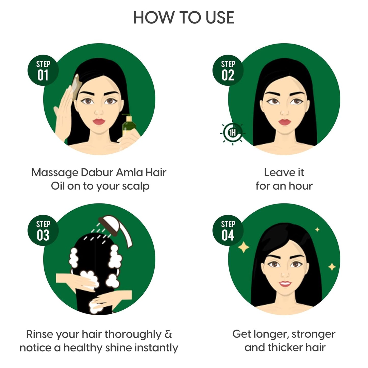 Dabur Amla Hair Oil - 65 ml | For Strong, Long and Thick hair | Nourishes Scalp | Controls Hair Fall, Strengthens Hair & Promotes Hair Growth