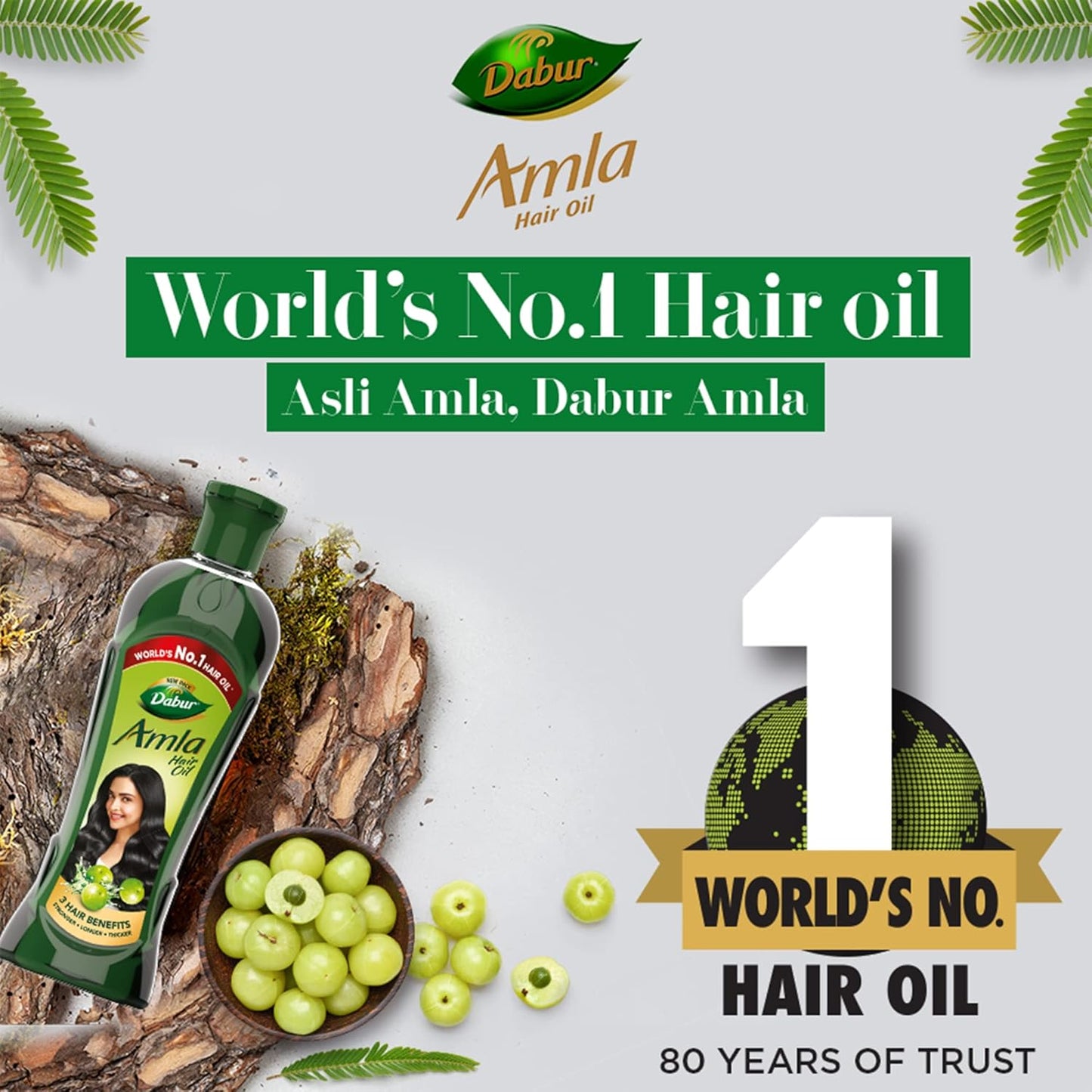 Dabur Amla Hair Oil - 65 ml | For Strong, Long and Thick hair | Nourishes Scalp | Controls Hair Fall, Strengthens Hair & Promotes Hair Growth