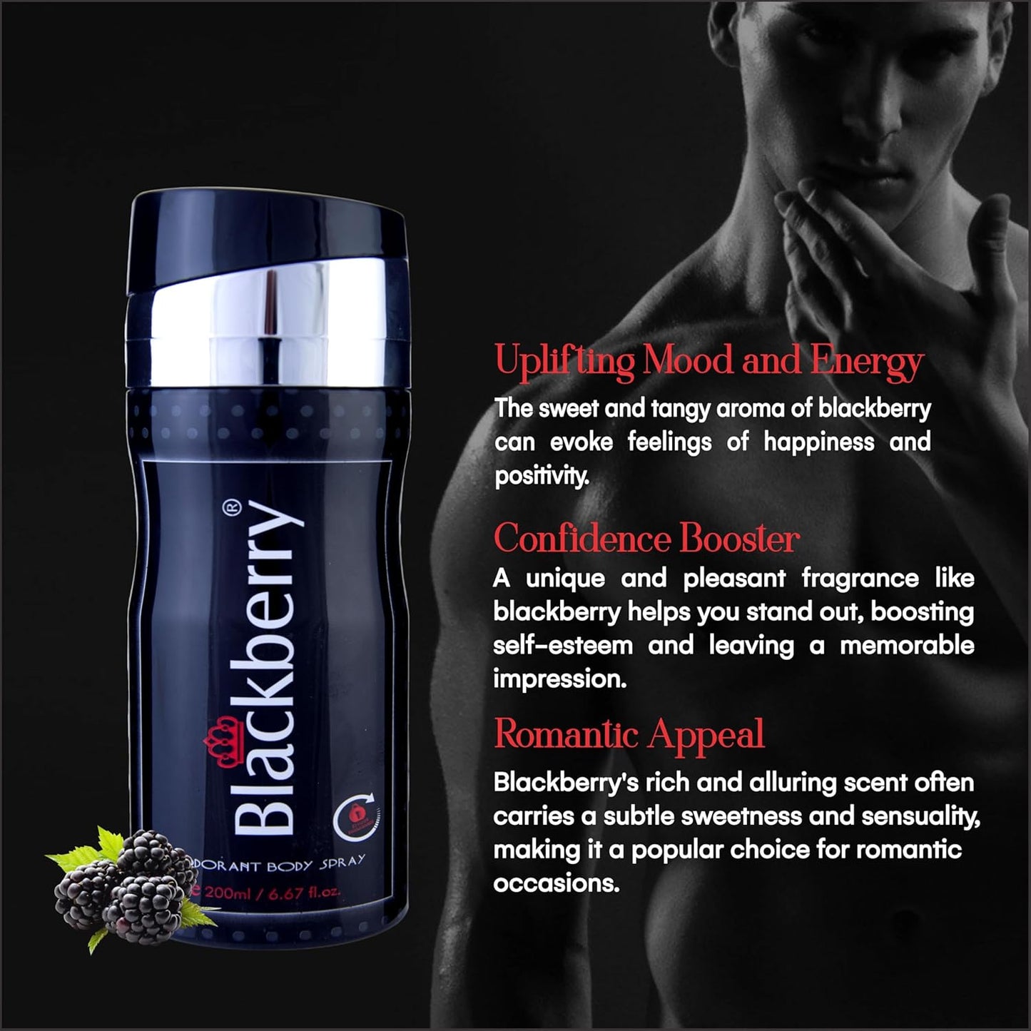 St Louis Blackberry Deodorant Body Spray For Men 200 ml Long-Lasting Fragrance | Deo as Ideal Gift for Birthdays, Anniversaries & Special Occasions |...