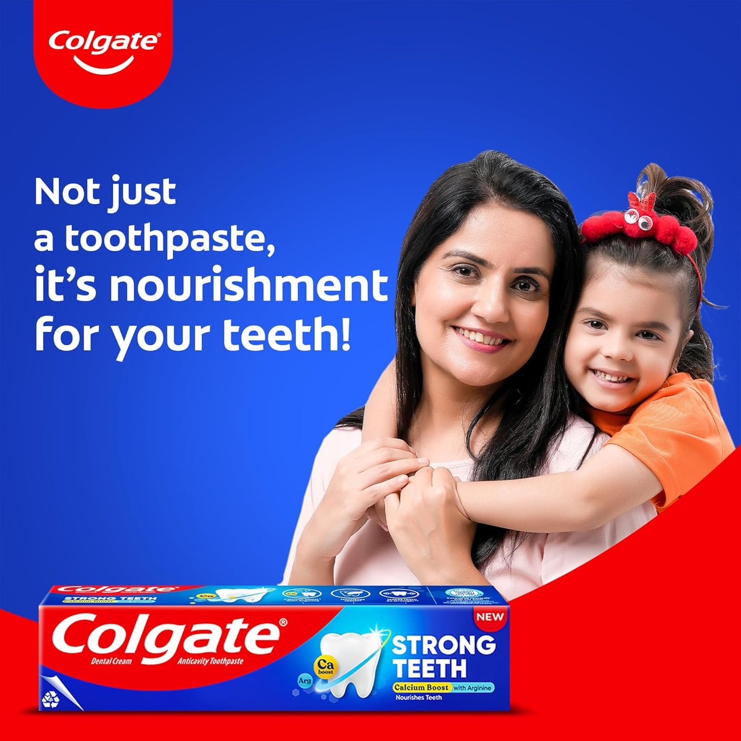 Colgate Strong Teeth, 200g, India s No: 1 Toothpaste Brand, Calcium-boost Tooth Paste for 2X Stronger Teeth, Whitens Teeth, Fresh Breath & Prevents Cavities