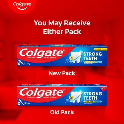 Colgate Strong Teeth, 16g, India' s No: 1 Toothpaste Brand, Calcium-boost Tooth Paste for 2X Stronger Teeth, Whitens Teeth, Fresh Breath & Prevents...