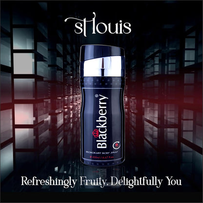 St Louis Blackberry Deodorant Body Spray For Men 200 ml Long-Lasting Fragrance | Deo as Ideal Gift for Birthdays, Anniversaries & Special Occasions |...