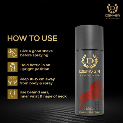 Denver Sporting Club Rider Eau Parfum 60ml & Rider Deo 165ml